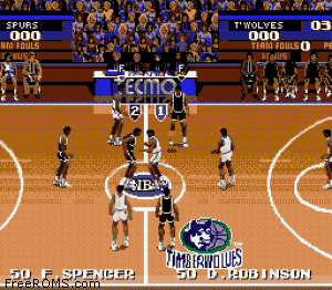 Tecmo Super NBA Basketball Screen Shot 2